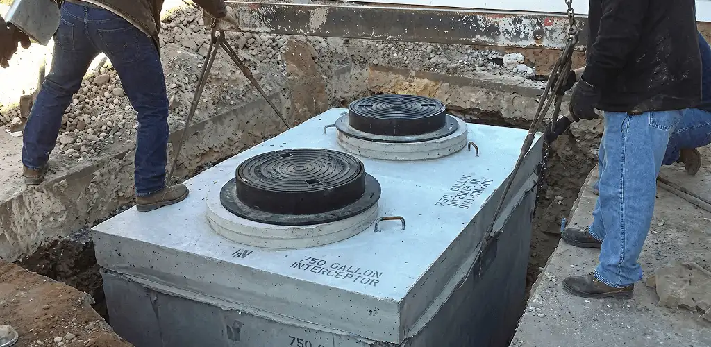 Grease trap installation for a commercial property drainage system in Springfield, MO