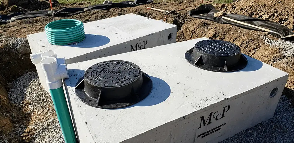 Grease trap installation unit set in place for drainage protection in Springfield, MO