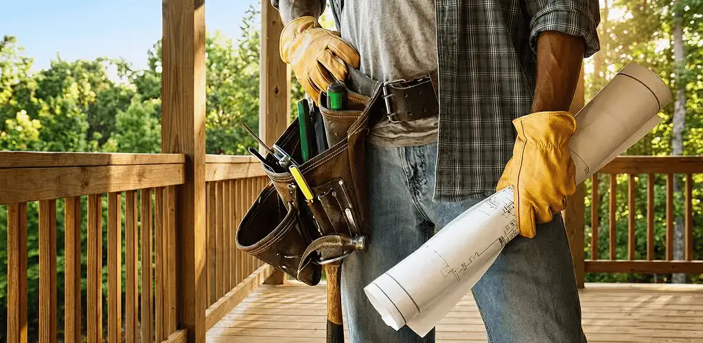 Professional handyman with tool belt ready for home repairs in Springfield, MO