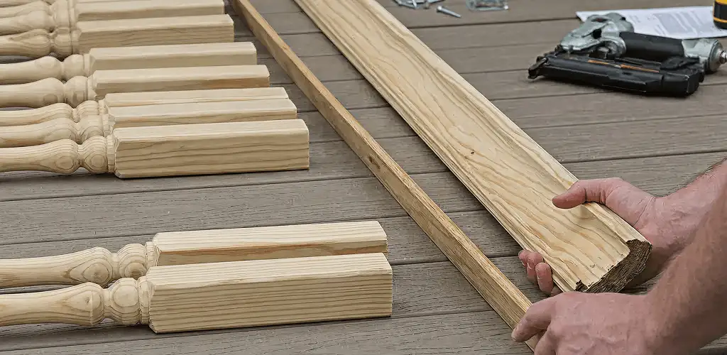 Handrail installation materials and wood components for stair rail work in Springfield, MO